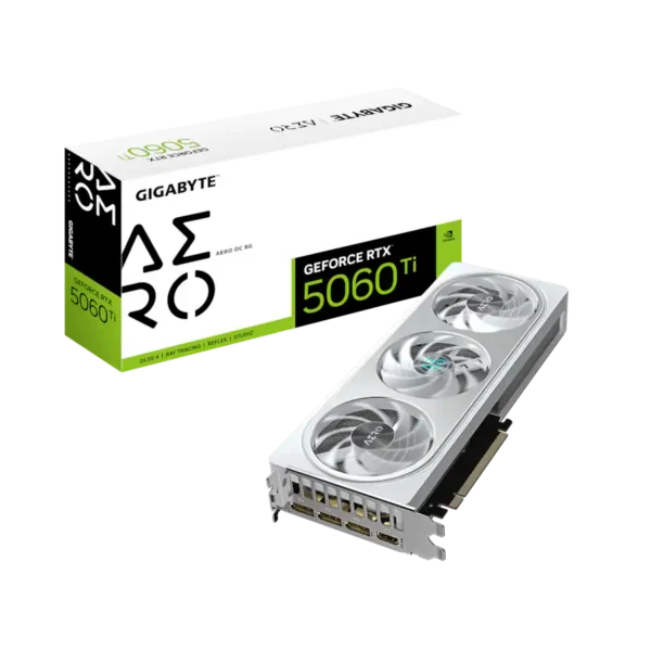 00276d17-ecee-458e-a8e2-0746723ca193 GIGABYTE - NVIDIA GeForce RTX 5060 Ti AERO OC 8G GDDR7 PCI Express 5.0 Graphics Card - White