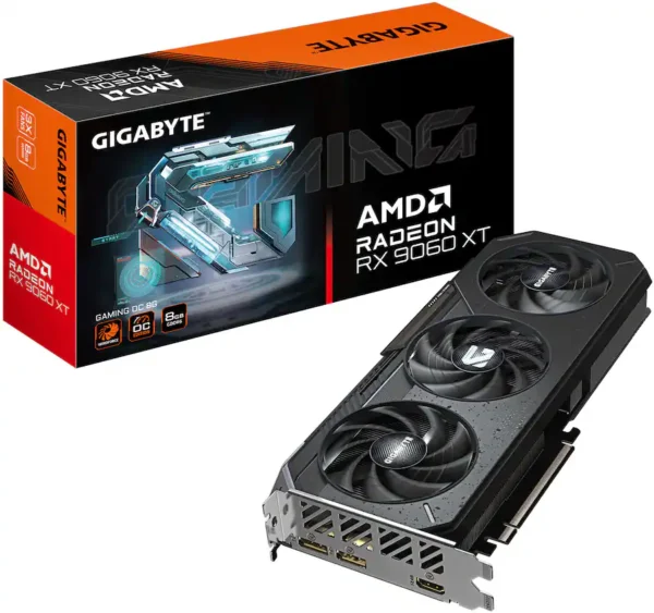 GIGABYTE - Radeon RX 9060 XT GAMING OC 8G GDDR6 PCI Express 5.0 Graphics Card - Black