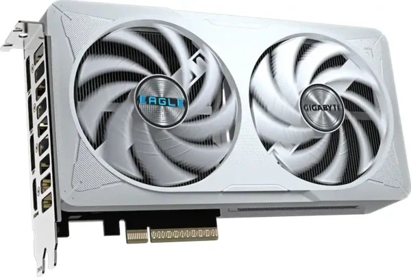 1076fac7-1fa0-4f8f-b1e9-fcca4e43f4c5 GIGABYTE - GeForce RTX 5060 EAGLE OC ICE 8G Graphics Card, 8GB 128-bit GDDR7, PCIe 5.0, WINDFORCE cooling system - White