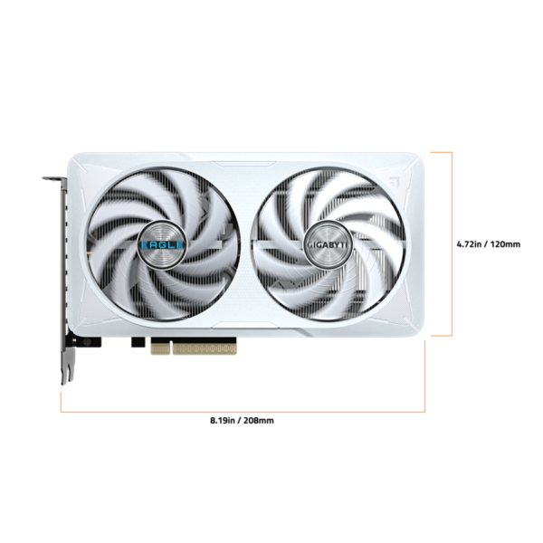 1417ce98-21e0-4683-9788-cf1dd2e16ce3 GIGABYTE - GeForce RTX 5060 EAGLE OC ICE 8G Graphics Card, 8GB 128-bit GDDR7, PCIe 5.0, WINDFORCE cooling system - White