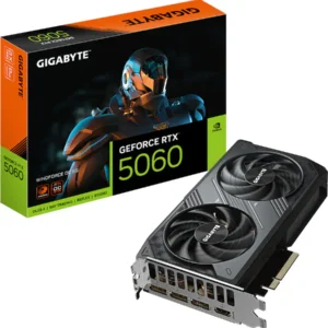 19550123-4dab-4300-be61-c24e696ad7c5 GIGABYTE - GeForce RTX 5060 WINDFORCE OC 8G Graphics Card, 8GB 128-bit GDDR7, PCIe 5.0, WINDFORCE cooling system - Black