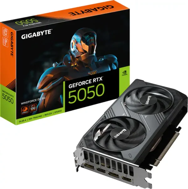 1bcfe814-4205-4763-b081-509ca7110f95 GIGABYTE - GeForce RTX 5050 WINDFORCE OC 8GB GDDR6 PCI Express 5.0 Graphics Card - Black
