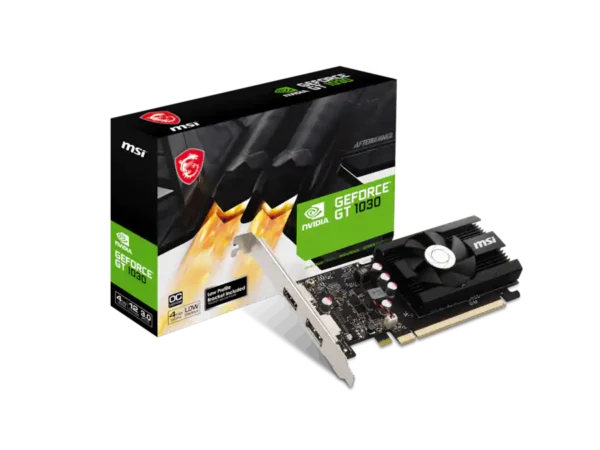 1df5b6d4-c78a-4cfe-b235-41f71b5d51b7 MSI - GeForce GT 1030 4GB GDDR4 PCI Express 3.0 x16 (uses x4) ATX Graphics Card GT 1030 4GD4 LP OC