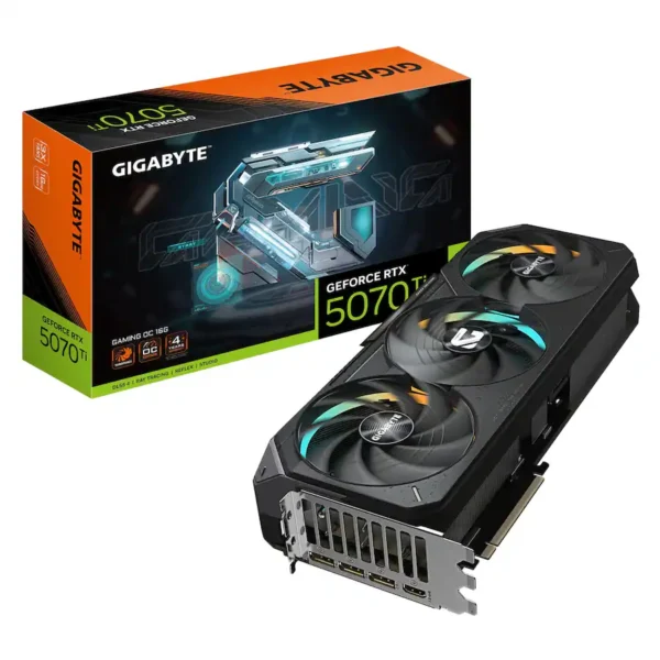 GIGABYTE - NVIDIA GeForce RTX 5070 Ti GAMING OC 16G GDDR7 PCI Express 5.0 Graphics Card - Black