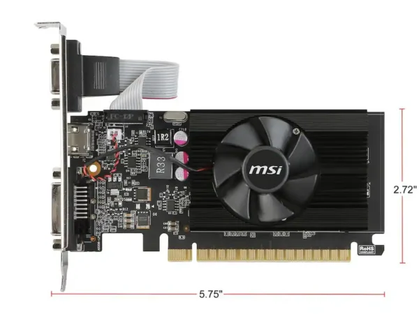 2bdd9bc4-df10-4cbd-b2bc-5562330e3986 MSI - GeForce GT 710 2GB DDR3 PCI Express 2.0 Low Profile Graphics Card GT 710 2GD3 LP