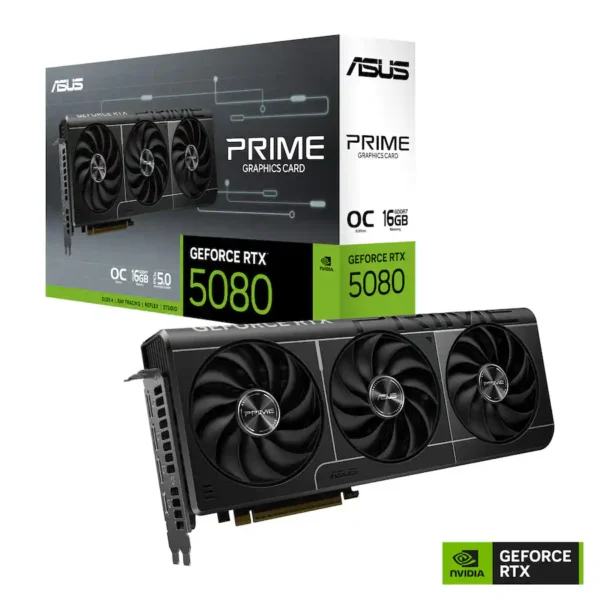 337784e4-fef2-4b74-a9cd-65acbc0f6fe9 ASUS - PRIME NVIDIA GeForce RTX 5080 EVO OC Edition 16GB GDDR7 PCI Express 5.0 Graphics Card - Black