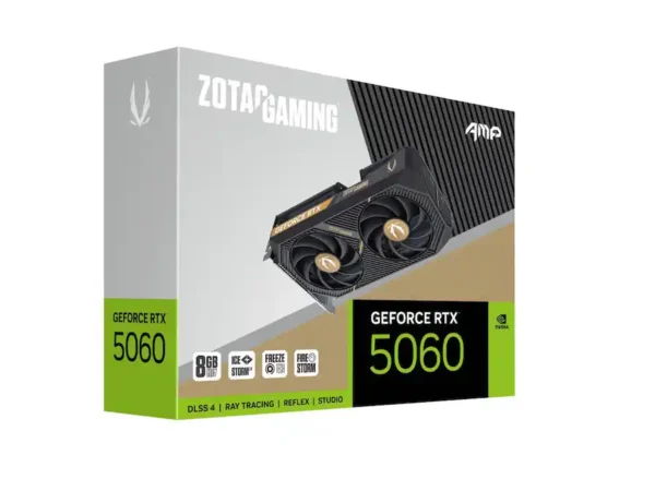 3812c09a-e4fa-4fc6-ab09-4d68b93011a0 ZOTAC - AMP GeForce RTX 5060 8GB GDDR7 PCI Express 5.0 x8 ATX Graphics Card RTX 5060 AMP ZT-B50600F-10M