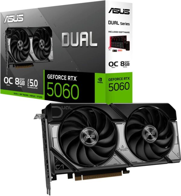 41f9cd72-416f-4349-a20b-a7e526257312 ASUS - DUAL NVIDIA GeForce RTX 5060 OC Edition 8GB GDDR7 PCI Express 5.0 Graphics Card - Black