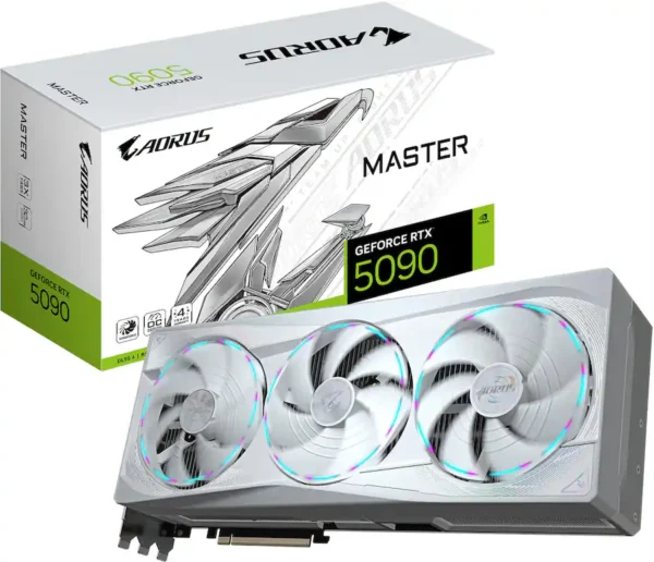 44dcc515-90b6-4a44-a187-5f68b36f92df GIGABYTE - NVIDIA GeForce RTX 5090 AORUS MASTER ICE 32G GDDR7 PCI Express 5.0 Graphics Card - White