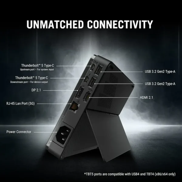 4676849f-9b94-4b05-8da0-6c94f9b14681 ASUS - ROG XG Mobile External Graphics Card - NVIDIA GeForce RTX 5090 Laptop GPU - Thunderbolt 5 - Off Black