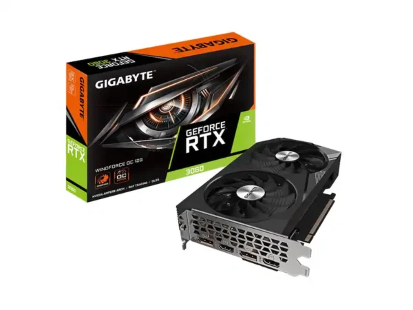 4f309a72-7ba6-4f6a-80bc-a29a7250484f GIGABYTE - WINDFORCE OC GeForce RTX 3060 12GB GDDR6 PCI Express 4.0 x16 ATX Graphics Card GV-N3060WF2OC-12GD REV2.0