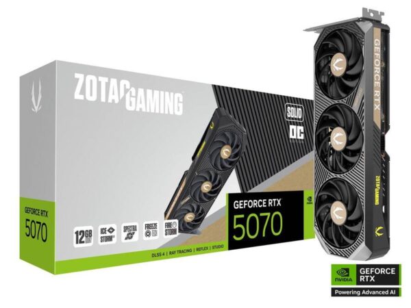 5de1f9dc-a446-46fd-b61e-bb4479a4ad30 Refurbished Excellent - Solid OC GeForce RTX 5070 12GB 192-Bit GDDR7 PCI Express 5.0 DLSS 4.0 Graphics Card ZOTAC GAMING ZT-B50700J-10P