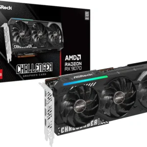 5df359ab-19eb-4fac-9006-d7b9a23b5593 ASRock - Challenger Radeon RX 9070 16GB GDDR6 PCI Express 5.0 Graphics Card