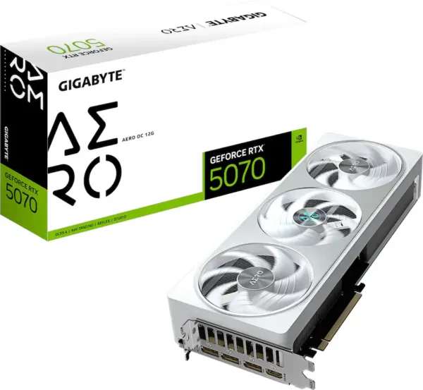 5ff034ec-7d08-4dfb-aa2e-ca47b158dc5c GIGABYTE - NVIDIA GeForce RTX 5070 AERO OC 12G GDDR7 PCI Express 5.0 Graphics Card - White