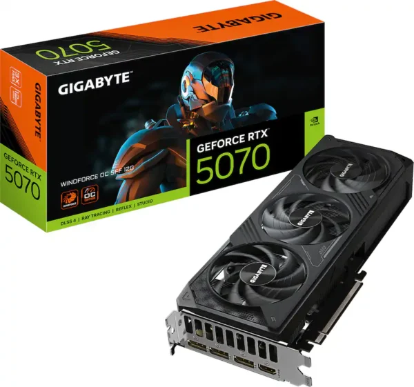 61396490-2d64-4ee7-b581-beae2ee15d67 GIGABYTE - NVIDIA GeForce RTX 5070 WINDFORCE OC SFF 12G GDDR7 PCI Express 5.0 Graphics Card - Black