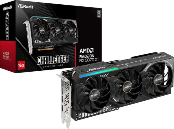 6c87f892-15e2-4e62-a7d4-a9a4af80f9d0 ASRock - Challenger Radeon RX 9070 XT 16GB GDDR6 PCI Express 5.0 Graphics Card