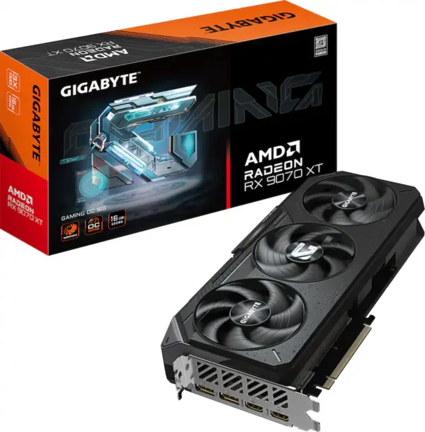 GIGABYTE - Radeon RX 9070 XT GAMING OC 16G GDDR6 PCI Express 5.0 Graphics Card - Black