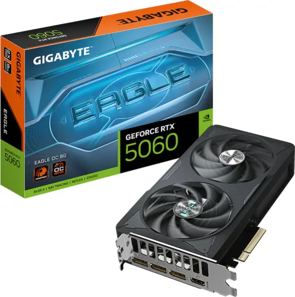 7ce185bc-f2fc-42ef-a7b2-742b89994d7c GIGABYTE - GeForce RTX 5060 EAGLE OC 8G Graphics Card, 8GB 128-bit GDDR7, PCIe 5.0, WINDFORCE cooling system - Black