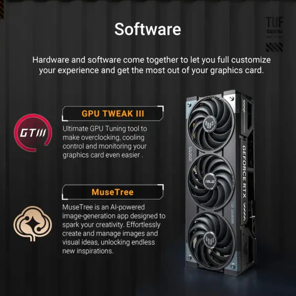 ASUS - TUF Gaming NVIDIA GeForce RTX 5070 Ti OC Edition 16GB GDDR7 PCI Express 5.0 Graphics Card - Black