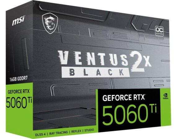 MSI - Ventus RTX 5060 Ti 16GB GDDR7 PCIe 5.0 x16 (use x8) Graphics Card