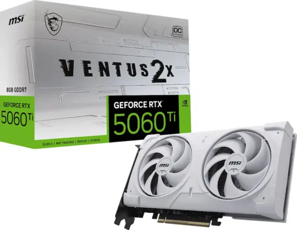 8fbaf31a-365b-4e44-81b7-24d5e80727ca MSI - NVIDIA GeForce RTX 5060 Ti 8GB GDDR7 VENTUS 2X OC PLUS PCI Express 5.0 Graphics Card - White