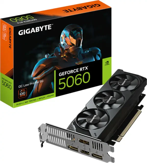 9a7cd5c4-4b52-4b9f-b256-6749b06f3d31 GIGABYTE - GeForce RTX 5060 OC Low Profile 8G Graphics Card, 8GB 128-bit GDDR7, PCIe 5.0, Supports up to 4 displays - Black