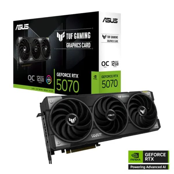 9ab8a383-9951-403c-ab5e-6bb9a7a7e9b8 ASUS - TUF Gaming NVIDIA GeForce RTX 5070 OC Edition 12GB GDDR7 PCI Express 5.0 Graphics Card - Black