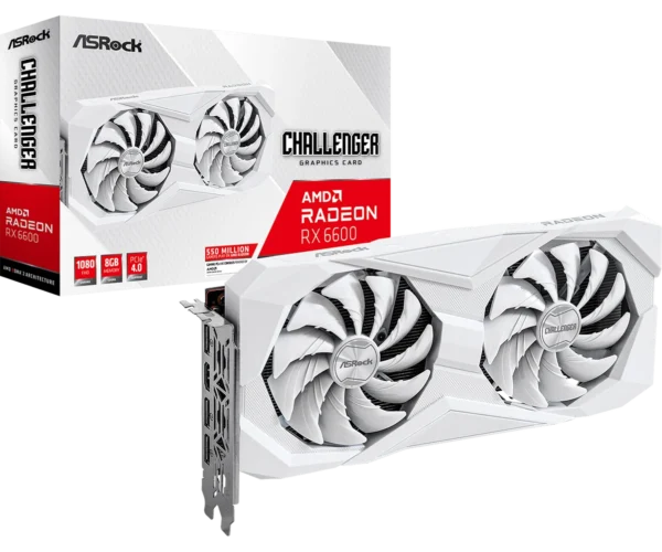 RadeonRX6600ChallengerWhite8GB_L1_1198x999 8GB ASRock RX 6600 Challenger White Graphics Card