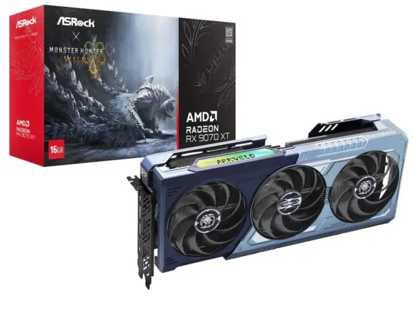 ASRock - Monster Hunter Wilds Radeon RX 9070 XT 16GB GDDR6 PCI Express 5.0 x16 Graphics Card RX9070XT MH 16G