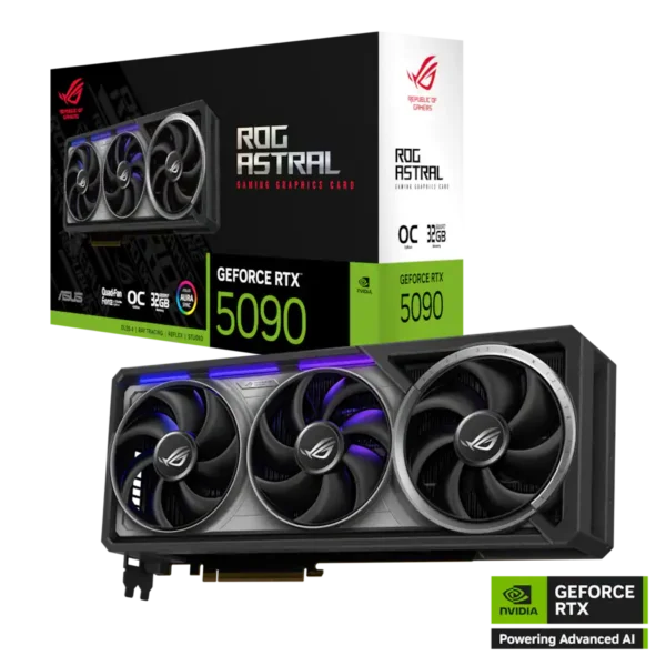 ASUS - ROG Astral NVIDIA GeForce RTX 5090 32GB GDDR7 PCI Express 5.0 Graphics Card - Black