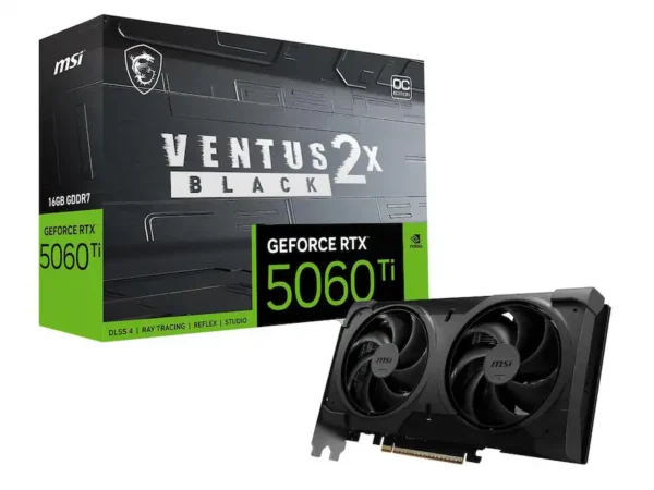 MSI - Ventus RTX 5060 Ti 16GB GDDR7 PCIe 5.0 x16 (use x8) Graphics Card
