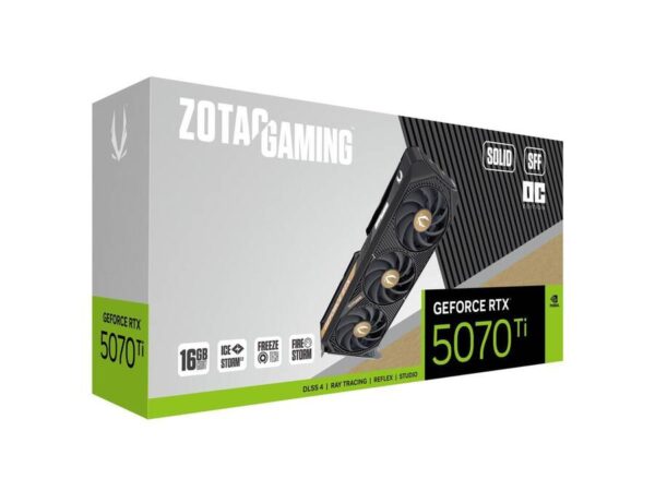ZOTAC - SOLID SFF OC GeForce RTX 5070 Ti 16GB 256-Bit GDDR7 DLSS 4.0 PIC-Express 5.0 Graphics Card ZT-B50710J3-10P