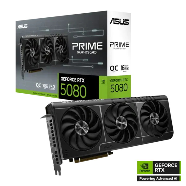 ASUS - PRIME NVIDIA GeForce RTX 5080 16GB GDDR7 PCI Express 5.0 Graphics Card - Black