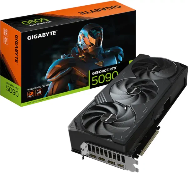 c3e6a025-fafe-4ff4-8dec-d3b70d1709c1 GIGABYTE - NVIDIA GeForce RTX 5090 WINDFORCE OC 32G GDDR7 PCI Express 5.0 Graphics Card - Black