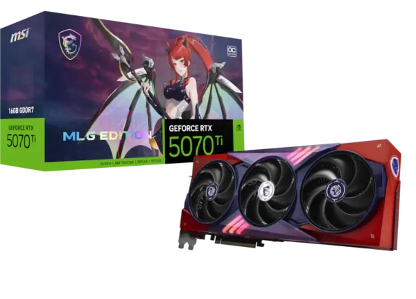 ce9ef3bb-16a2-4ef4-a164-8eab200a3a8d MSI - NVIDIA GeForce RTX 5070 Ti 16G MLG EDITION OC 16GB GDDR7 PCI Express Gen 5 Graphics Card - Black/Red - Copy