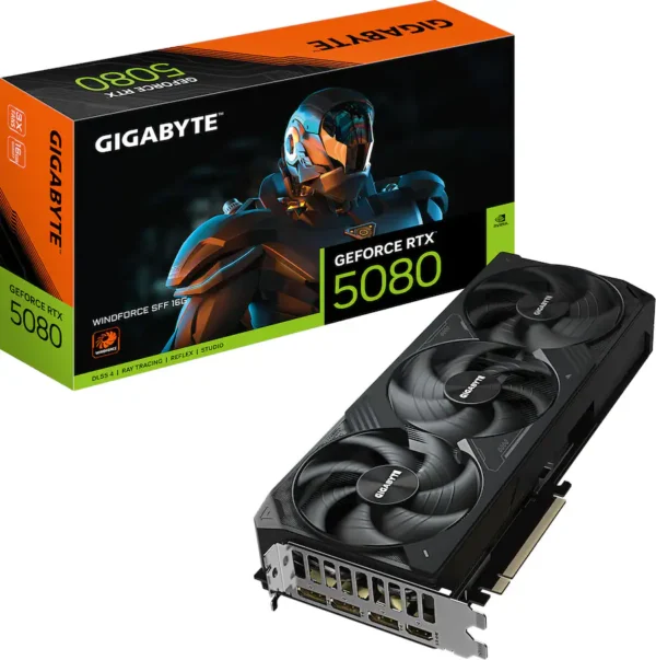 dc2b6168-324b-4b41-b7fb-4d960a580669 GIGABYTE - NVIDIA GeForce RTX 5080 WINDFORCE SFF 16G GDDR7 PCI Express 5.0 Graphics Card - Black