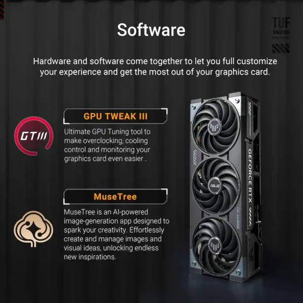 e132b03c-8cc9-4636-a745-0d341616b84b ASUS - TUF Gaming NVIDIA GeForce RTX 5070 OC Edition 12GB GDDR7 PCI Express 5.0 Graphics Card - Black