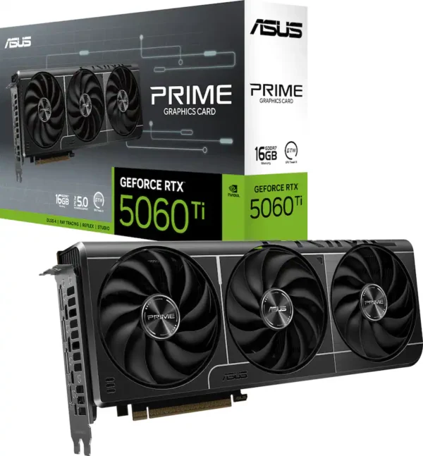 ASUS - PRIME NVIDIA GeForce RTX 5060 Ti 16GB GDDR7 PCI Express 5.0 Graphics Card - Black