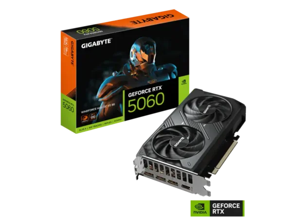 GIGABYTE - GeForce RTX 5060 WINDFORCE MAX OC V2 8G PCI Express 5.0 ATX Graphic Card