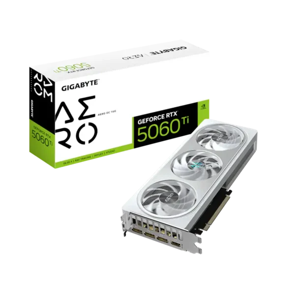 ec250464-d3eb-4200-b69b-f98eea603a32 GIGABYTE - NVIDIA GeForce RTX 5060 Ti AERO OC 16G GDDR7 PCI Express 5.0 Graphics Card - White