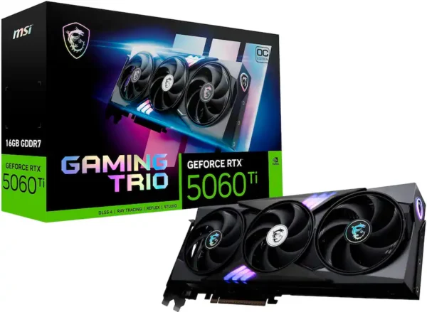 ec33fecf-fdce-4406-abf1-cfc70956c2b7 MSI - NVIDIA GeForce GeForce RTX 5060 Ti 16G GAMING TRIO OC 16GB GDDR7 PCI Express Gen 5 Graphics Card - Black
