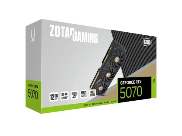 ZOTAC - SOLID GeForce RTX 5070 12GB 192-Bit GDDR7 PCI Express 5.0 DLSS 4.0 Graphics Card ZT-B50700D-10P
